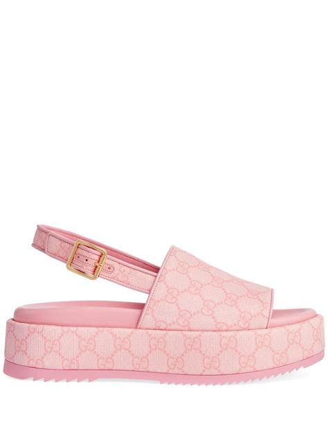 pink gucci sneakers high top|gucci pink platform sandals.